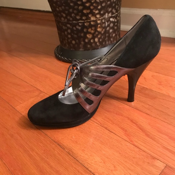 Calvin Klein High Heels black Grey shoes size 9.5 - Picture 2 of 8